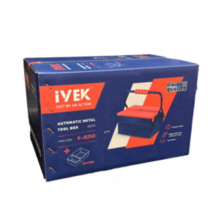 جعبه ابزار اتوماتیک ۳۰ سانت دوطبقه ایوک مدل K-8250