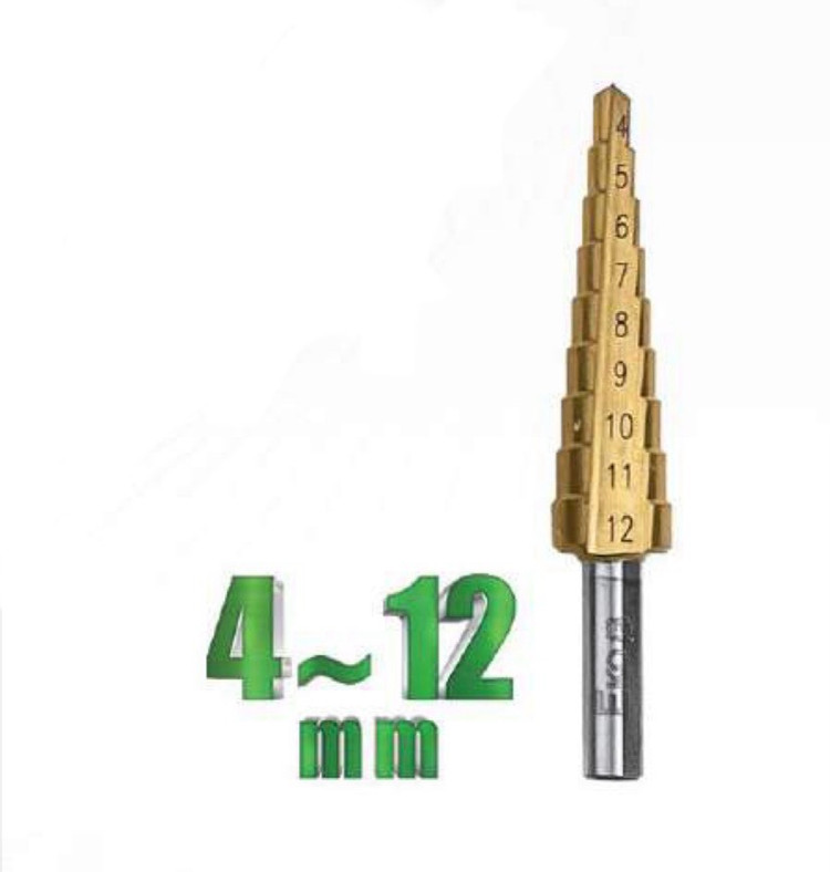 مته مخروطی (کاجی) HSS سایز 12~4 اکو مدل ESD-12mm