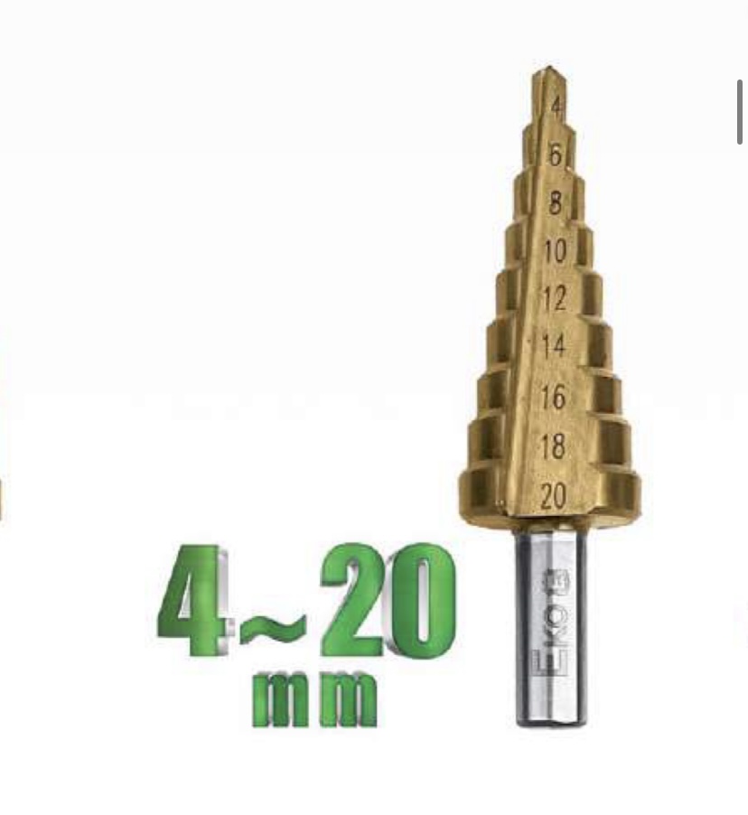 مته مخروطی (کاجی) HSS سایز 20~4 اکو مدل ESD-20mm