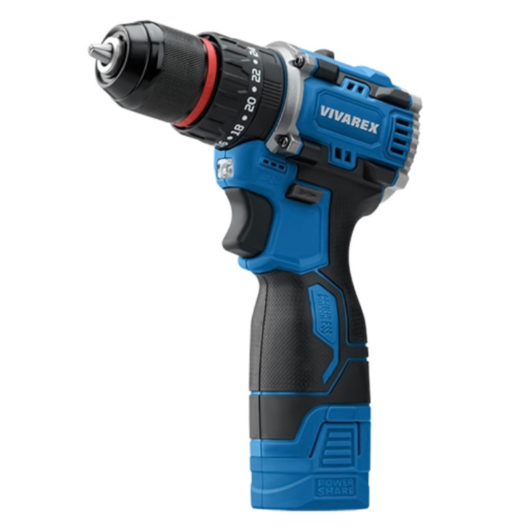 دریل شارژی ٢ باطری براشلس ویوارکس مدل VR1608-BLX