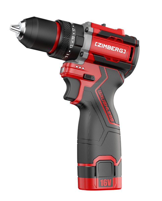 دریل پیچ گوشتی 10 میلی متر شارژی 16 ولت براشلس زیمبرگ مدل CZB-3516