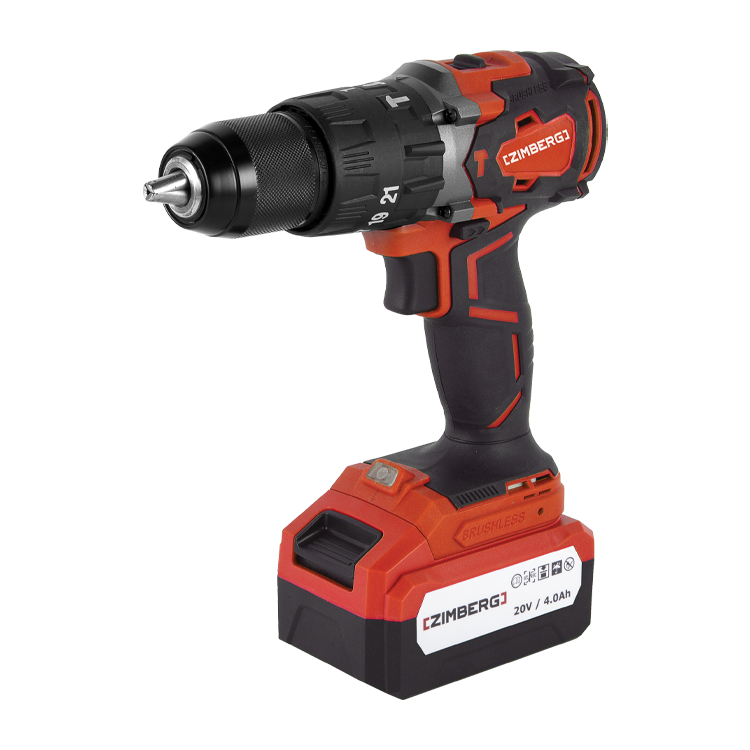 کیت دریل پیچ گوشتی 13 م م شارژی 20 ولت براشلس زیمبرگ مدل PZB-3204