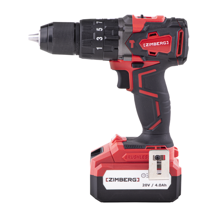 کیت دریل پیچ گوشتی 13 م م شارژی 20 ولت براشلس زیمبرگ مدل PZB-3204